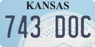 KS license plate 743DOC