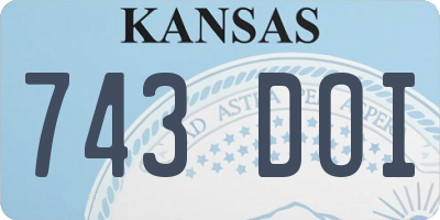 KS license plate 743DOI