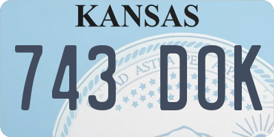 KS license plate 743DOK