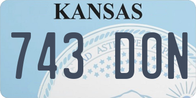 KS license plate 743DON