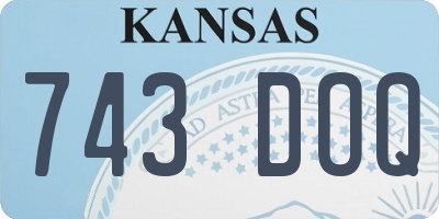 KS license plate 743DOQ