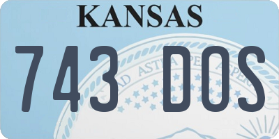 KS license plate 743DOS
