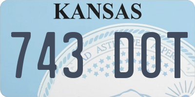 KS license plate 743DOT