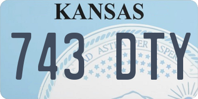 KS license plate 743DTY