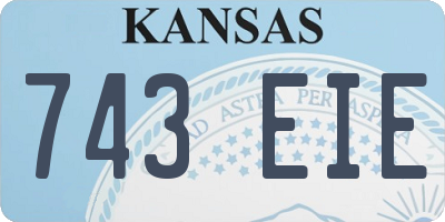 KS license plate 743EIE