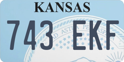 KS license plate 743EKF