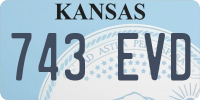 KS license plate 743EVD