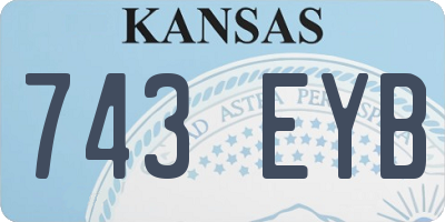 KS license plate 743EYB