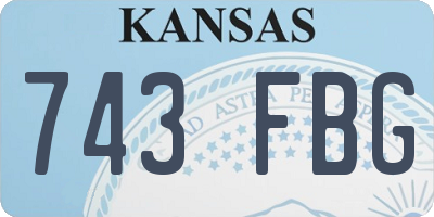 KS license plate 743FBG