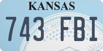 KS license plate 743FBI