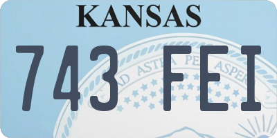 KS license plate 743FEI