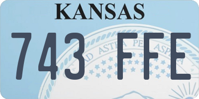 KS license plate 743FFE