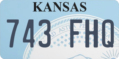 KS license plate 743FHQ