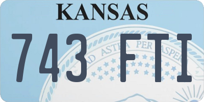 KS license plate 743FTI