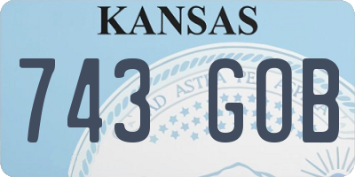 KS license plate 743GOB