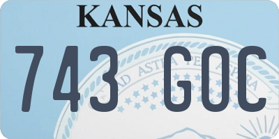 KS license plate 743GOC