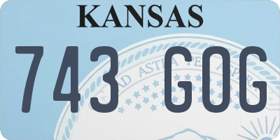 KS license plate 743GOG