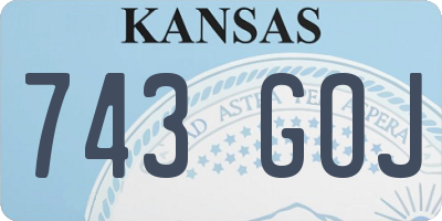 KS license plate 743GOJ