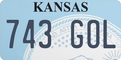 KS license plate 743GOL