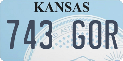 KS license plate 743GOR