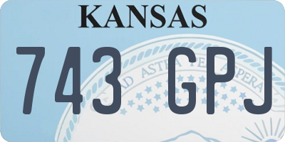 KS license plate 743GPJ
