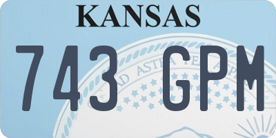 KS license plate 743GPM