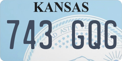 KS license plate 743GQG
