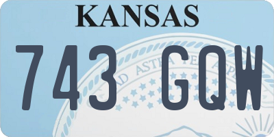 KS license plate 743GQW