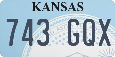 KS license plate 743GQX