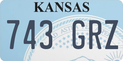 KS license plate 743GRZ