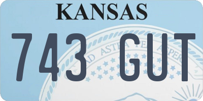 KS license plate 743GUT