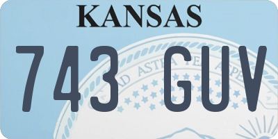 KS license plate 743GUV