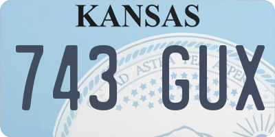 KS license plate 743GUX