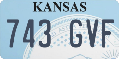 KS license plate 743GVF