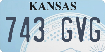 KS license plate 743GVG