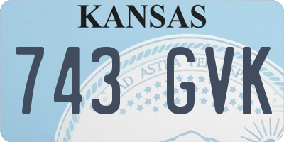 KS license plate 743GVK