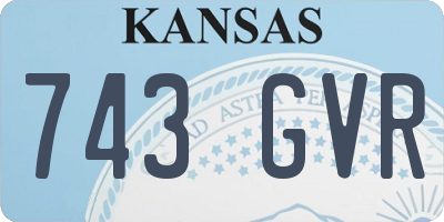 KS license plate 743GVR