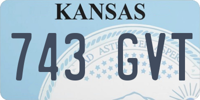 KS license plate 743GVT