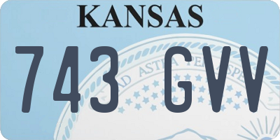 KS license plate 743GVV