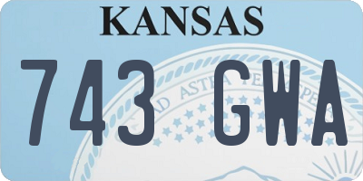 KS license plate 743GWA
