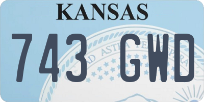 KS license plate 743GWD