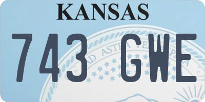 KS license plate 743GWE