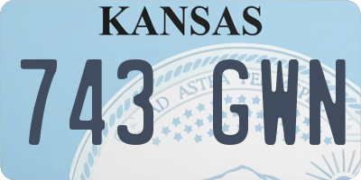 KS license plate 743GWN
