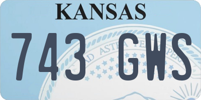 KS license plate 743GWS