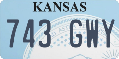 KS license plate 743GWY