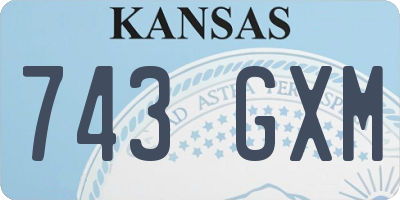 KS license plate 743GXM