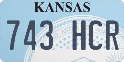 KS license plate 743HCR