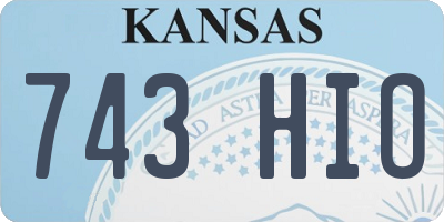 KS license plate 743HIO