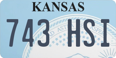 KS license plate 743HSI