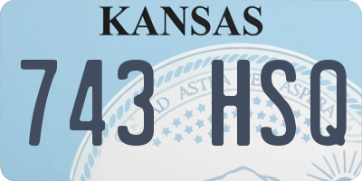 KS license plate 743HSQ